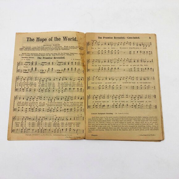 Hope of the World A christmas Service Sunday School 30 pages 1927 - Picture 3 of 7
